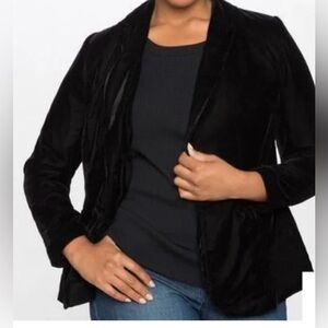 Lane Bryant Black Corduroy Blazer